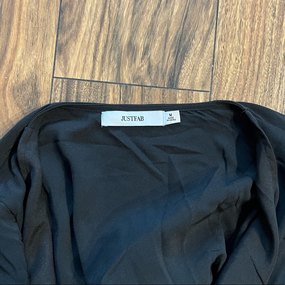 Black Cut Out Cocktail Midi Dress - Picture 4 of 4